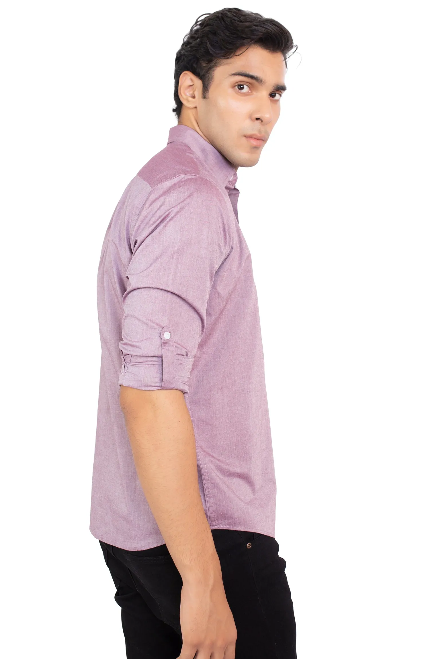Slub Textured Chambray Shirt