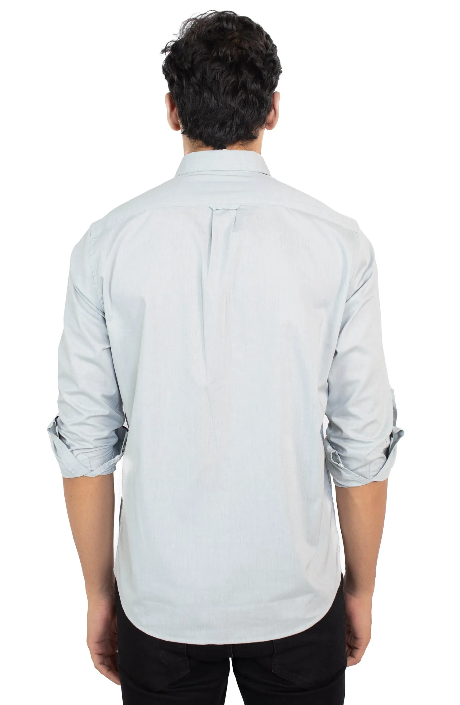 Slub Textured Chambray Shirt