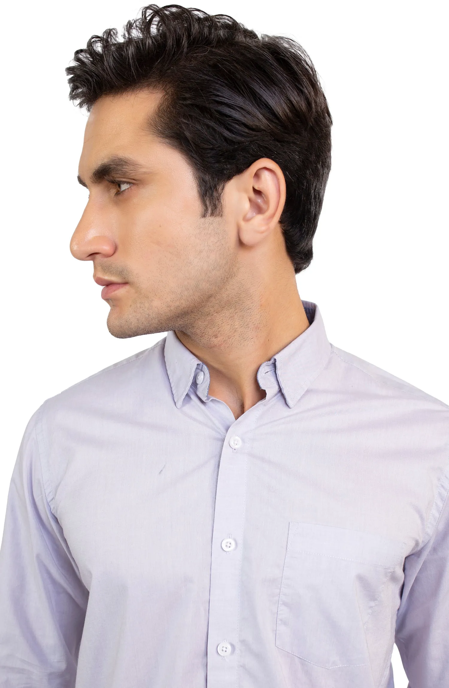 Slub Textured Chambray Shirt