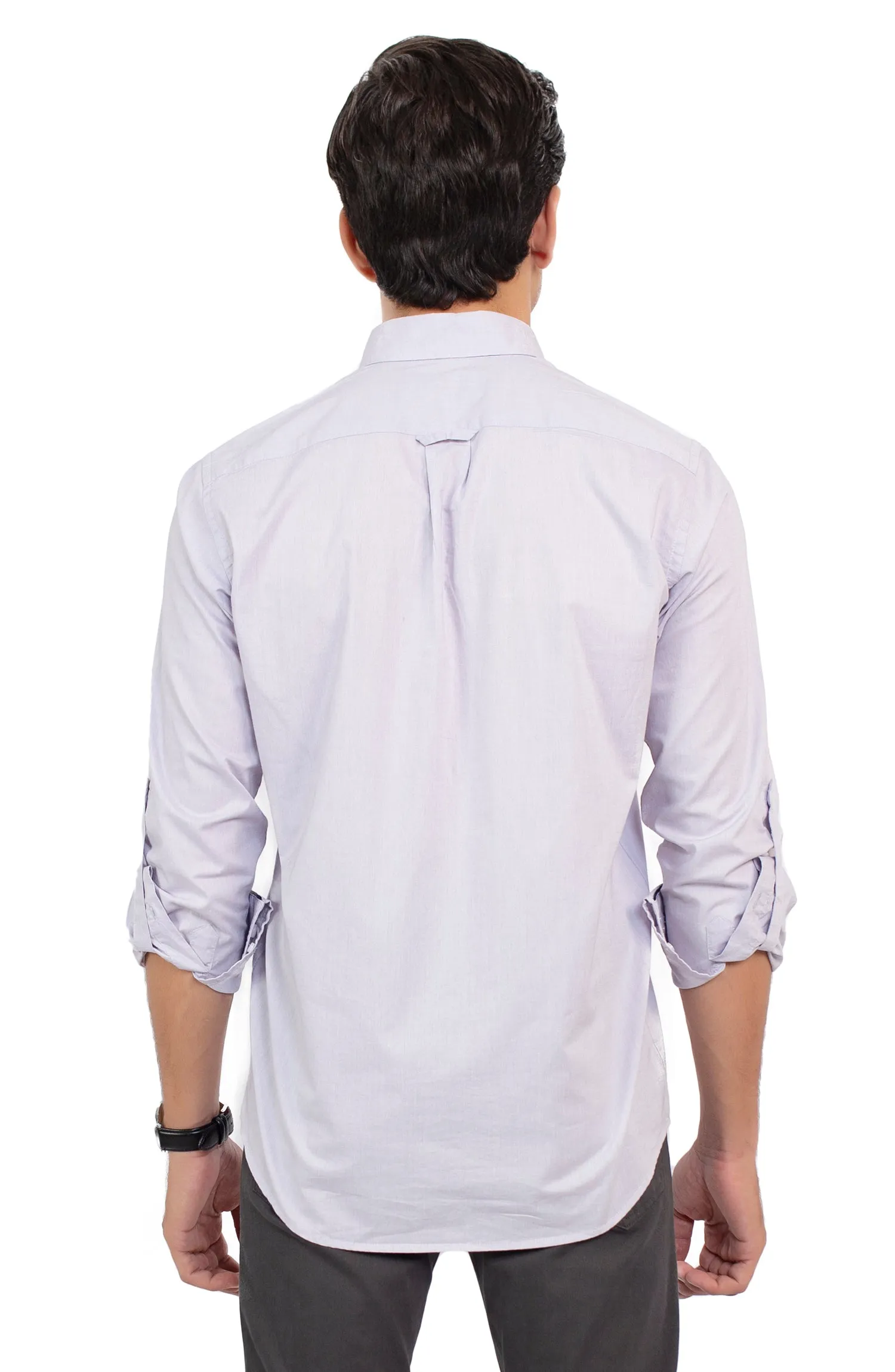 Slub Textured Chambray Shirt