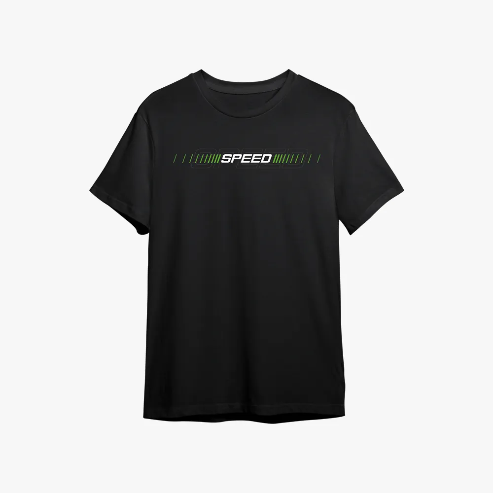 Speed - Organic Cotton Round Neck Graphic T-Shirt
