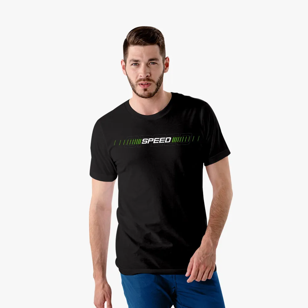 Speed - Organic Cotton Round Neck Graphic T-Shirt