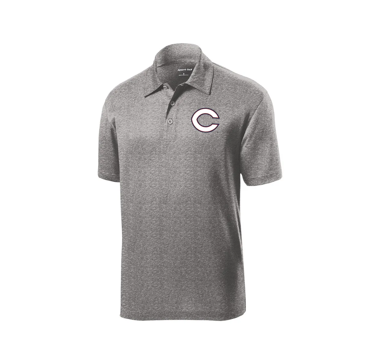 Sport-Tek Columbus "C" Heather Polo (Grey)