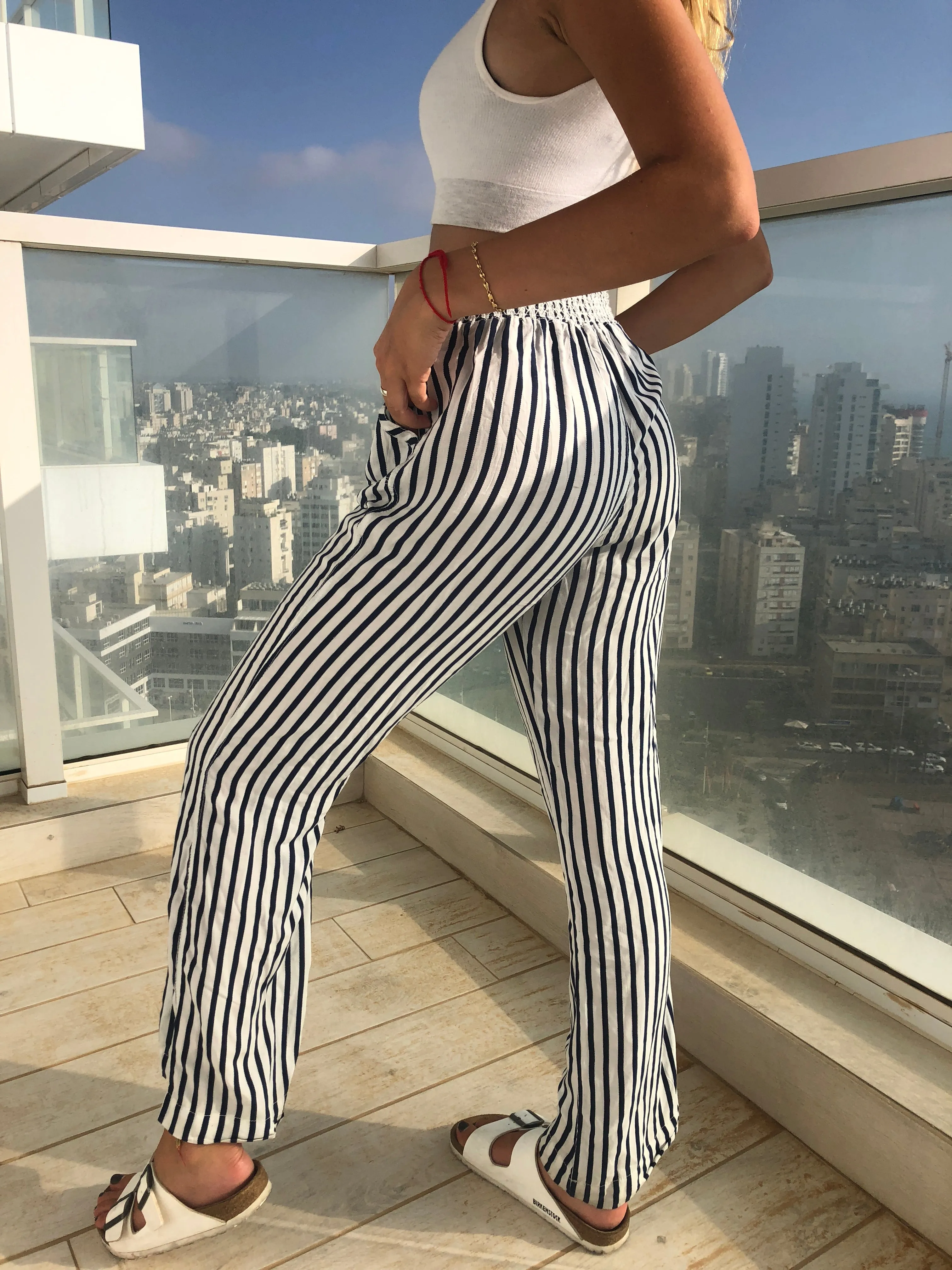 Stripe Palazzo Pants