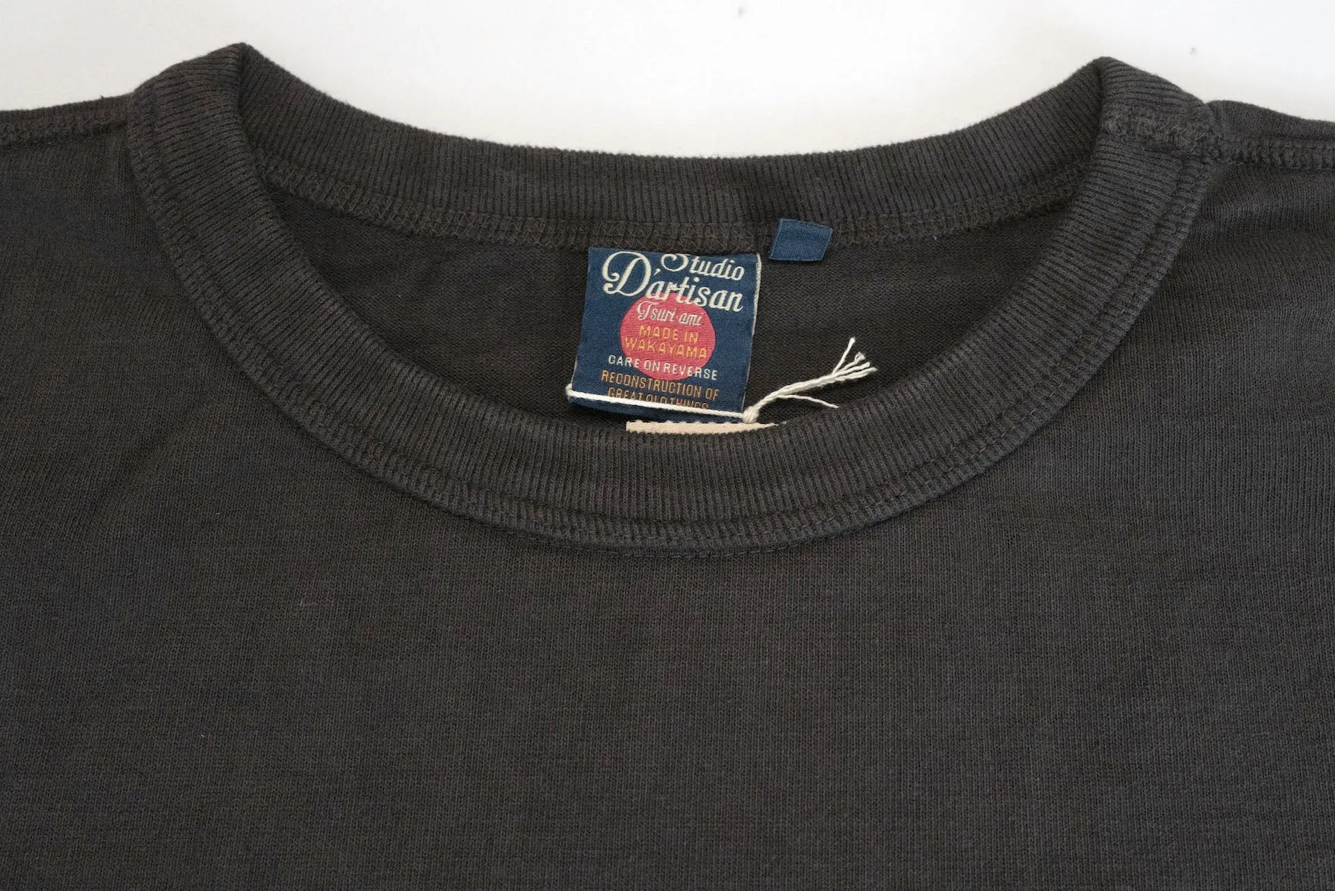 Studio D'Artisan 9oz 'Tsuri-Ami 'Loopwheel Tee (Charcoal)