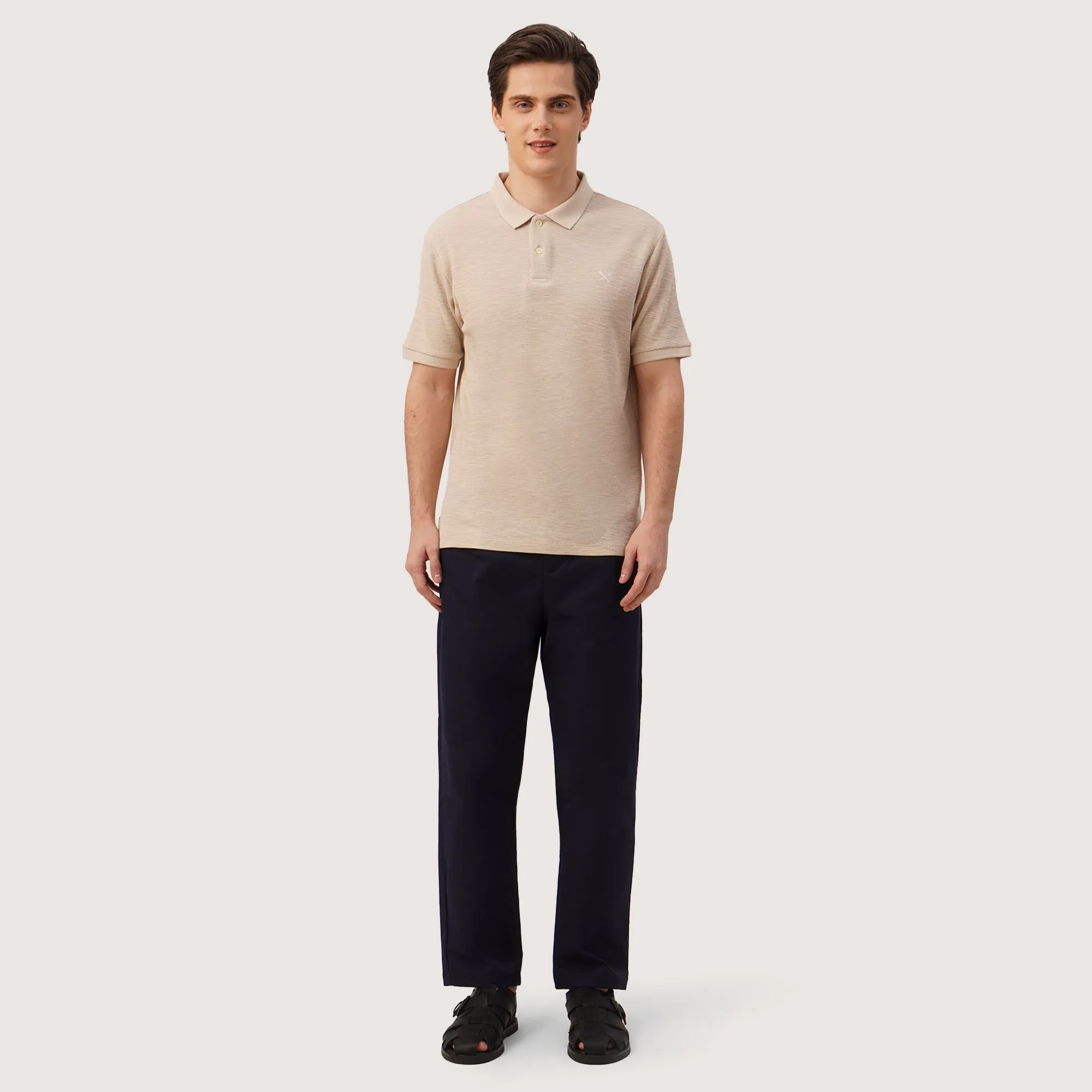Textured Knit Polo