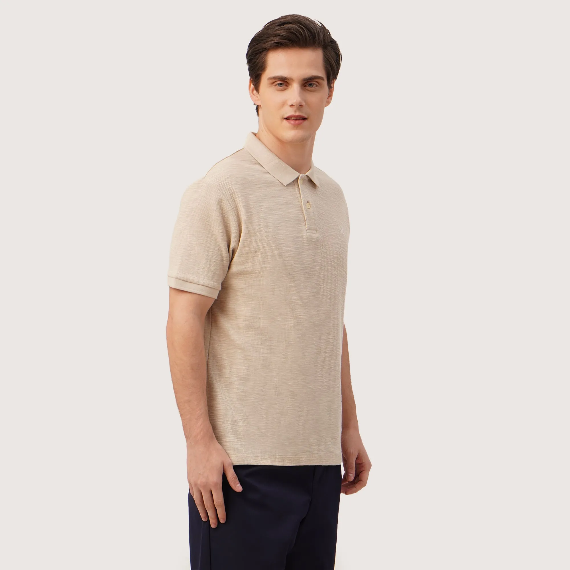 Textured Knit Polo