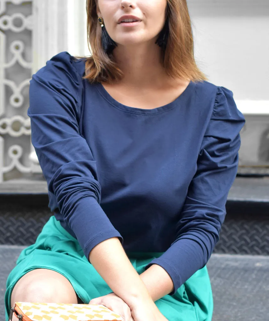 The AUDREY top in Navy