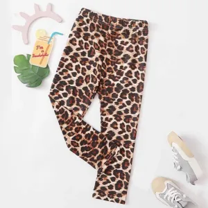 Toddler Girls Leopard Elastic Waist Pants Wholesale Girls Clothing