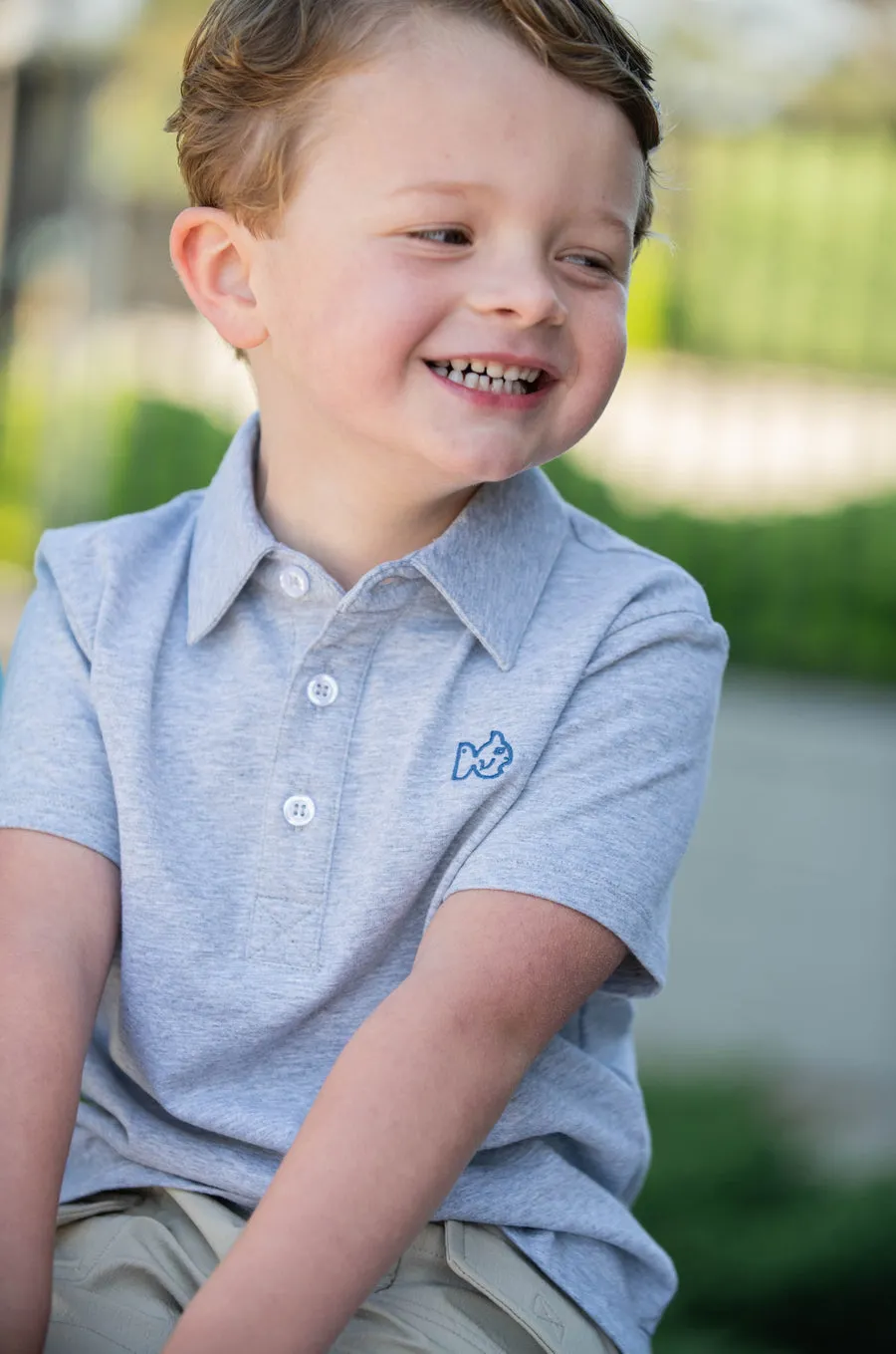 TOO COOL FOR SCHOOL POLO IN GRAY