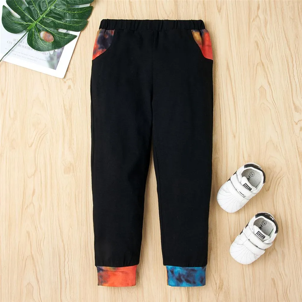 Unisex Long-sleeve Hooded Tie-dye Jumper & Pants Wholesale Childrens Clothing