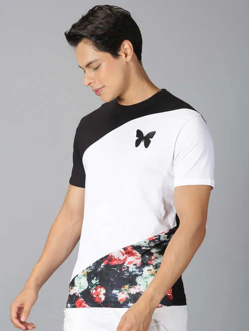 UrGear Colourblock Men Round Neck Multicolor T-shirt