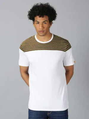 UrGear Printed Men Round Neck Green & White  T-shirt