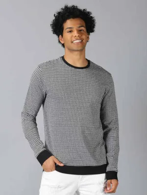 UrGear Striped Men  Round Neck grey Melange T-Shirt