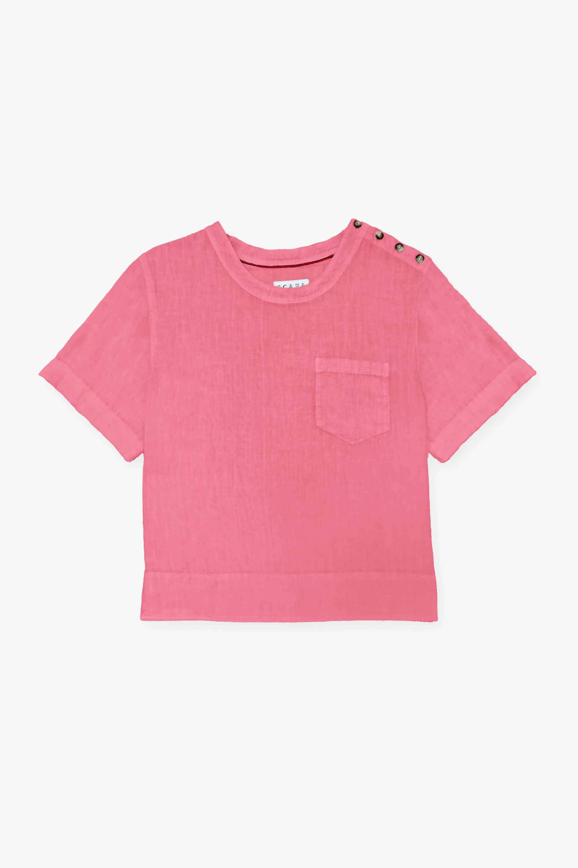 WASHED LINEN BUTTON DETAIL SHIRT WILLAH