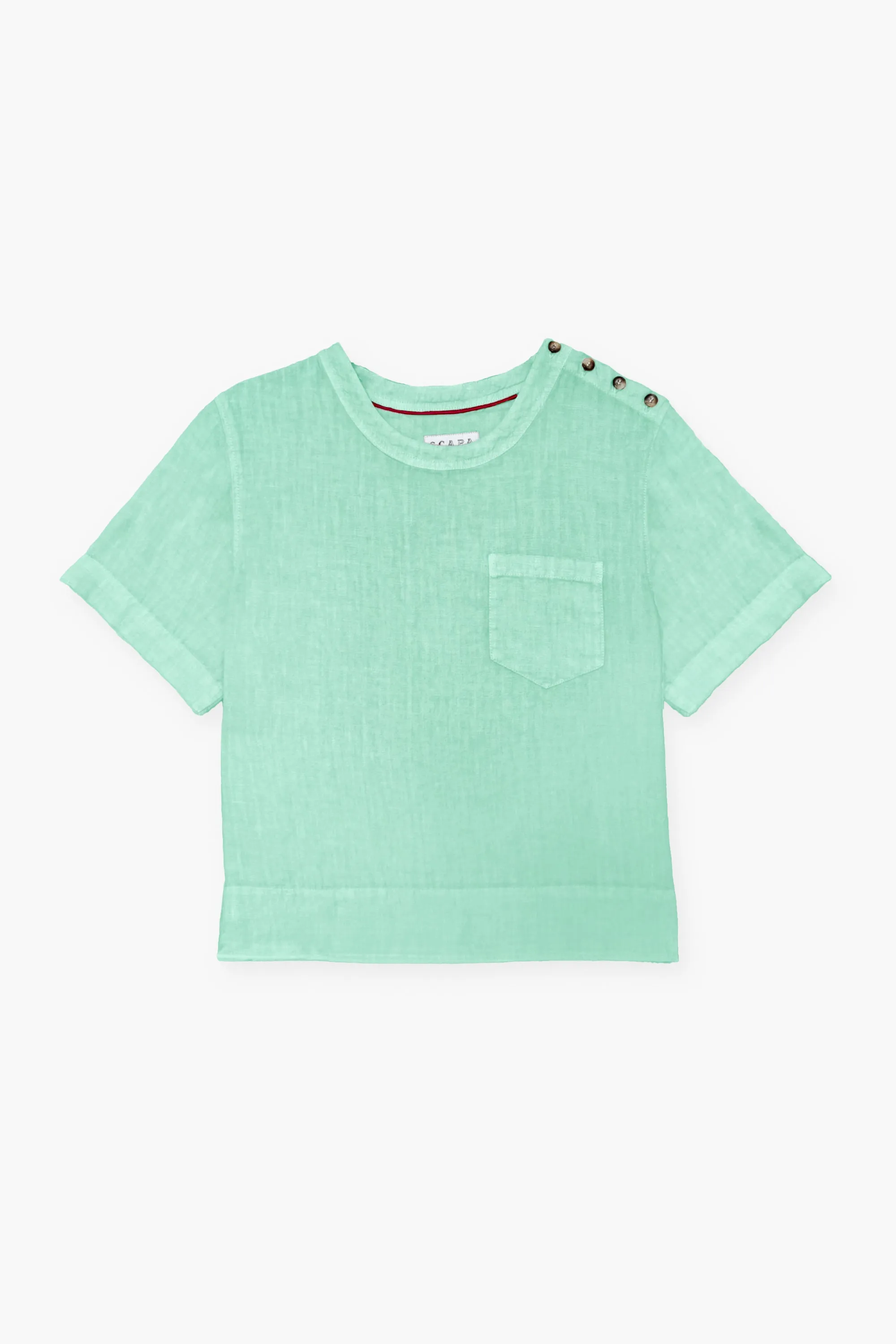 WASHED LINEN BUTTON DETAIL SHIRT WILLAH