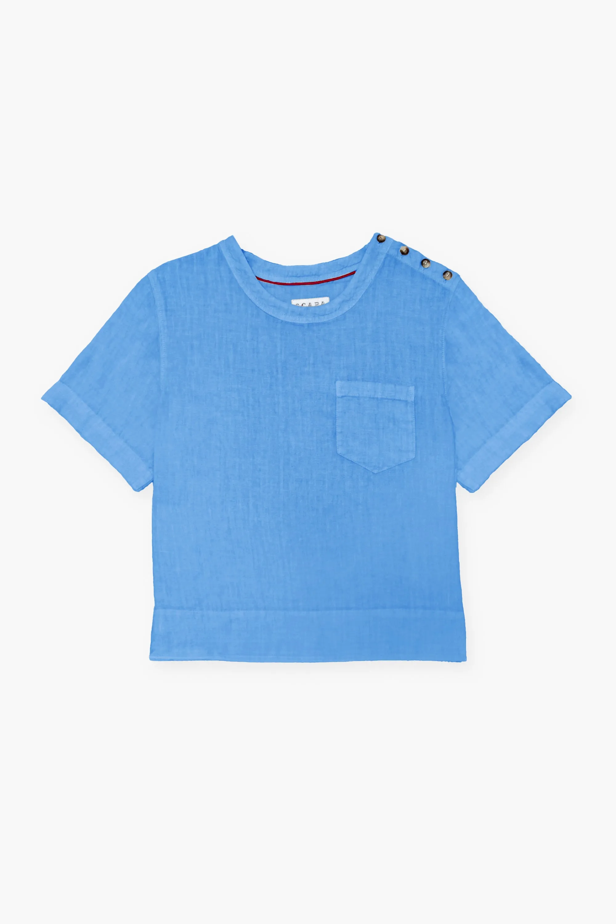WASHED LINEN BUTTON DETAIL SHIRT WILLAH
