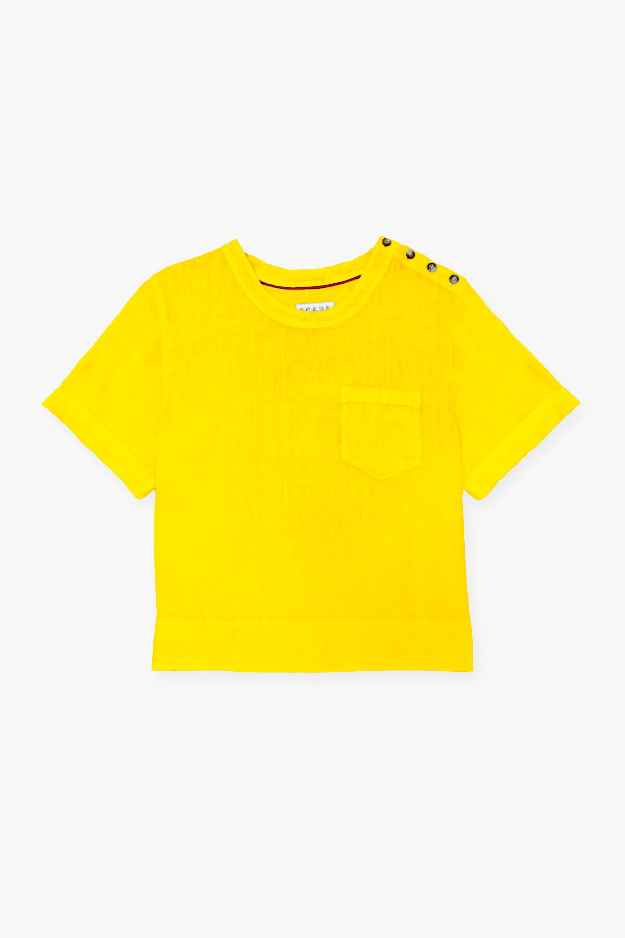 WASHED LINEN BUTTON DETAIL SHIRT WILLAH