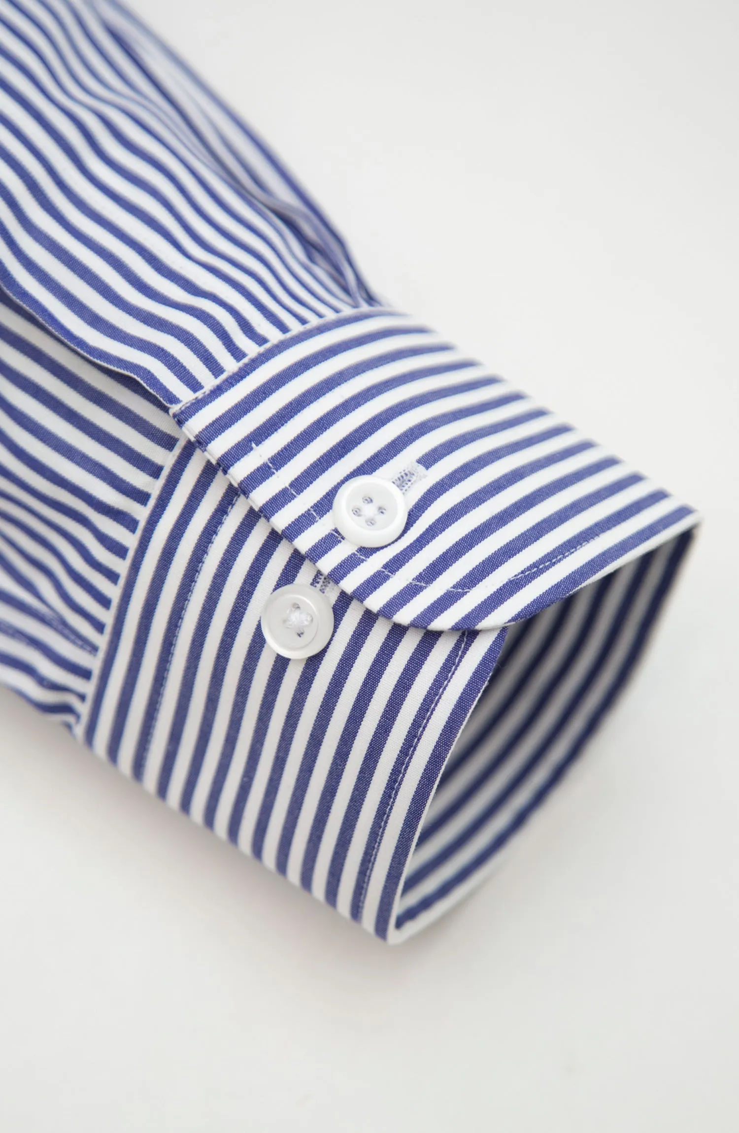 White/Dark Blue Cotton Shirt