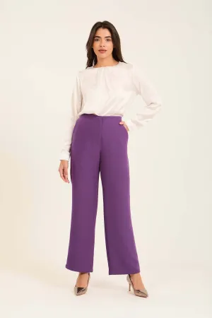Women Wide Leg Pant - Purple